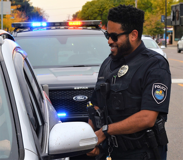officer on a traffic stop