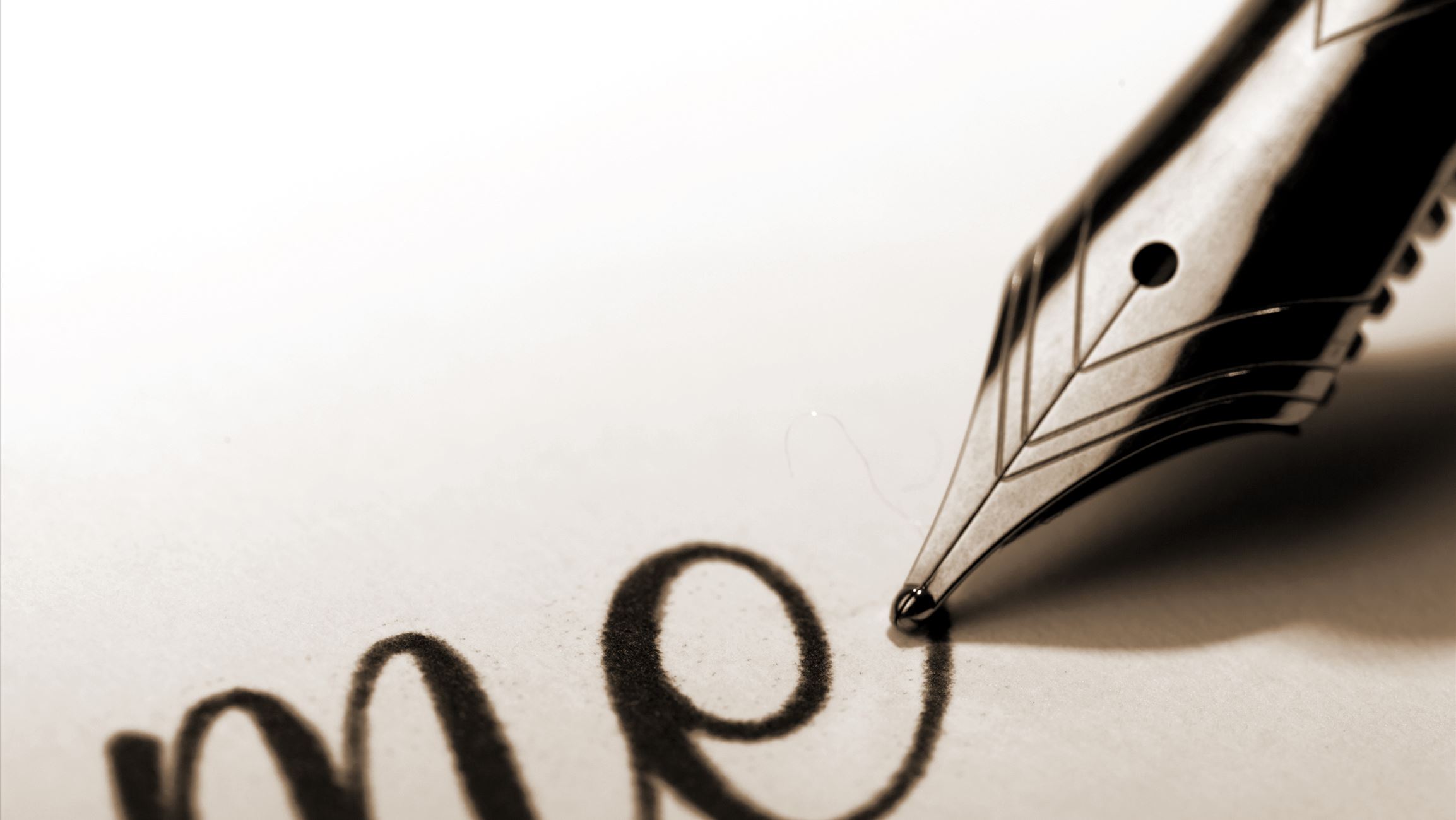 Calligraphy pen on paper