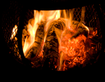 fire with red hot embers